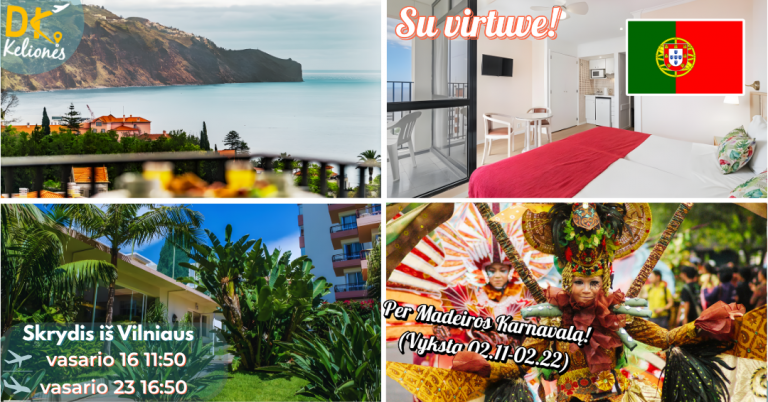 Dorisol Buganvilia – dar viena gera 3* bazė su virtuvėle Funšalio tyrinėtojams ? Per Madeiros Karnavalą!???